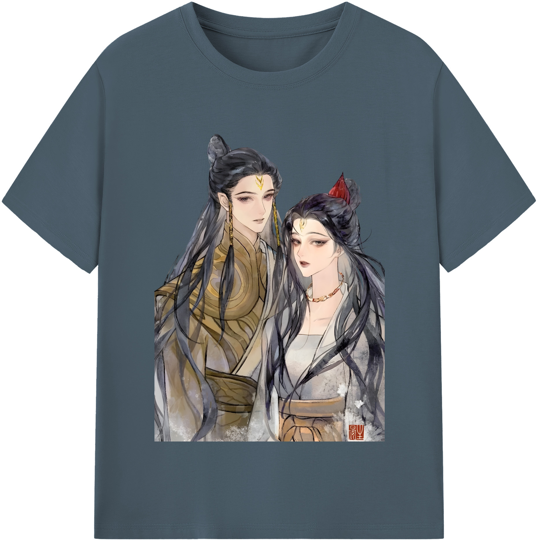 （画像用） Ne Zha 2 ナタ 魔童の大暴れ 綿100％半袖Tシャツ（フロントプリント）